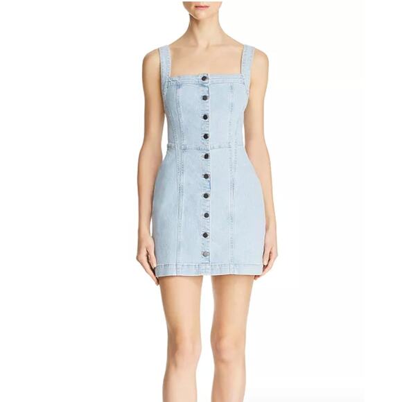 DL1961 Rhea Denim Mini Dress in Thebes Women’s Size L - Picture 1 of 7